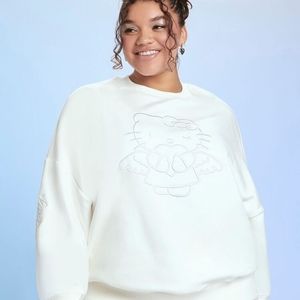 (SOLD) Forever 21 x Hello Kitty Plus Size Embroidered Hello Kitty Pullover 1X